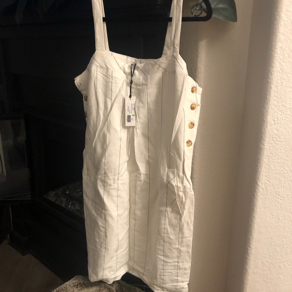 White striped dress